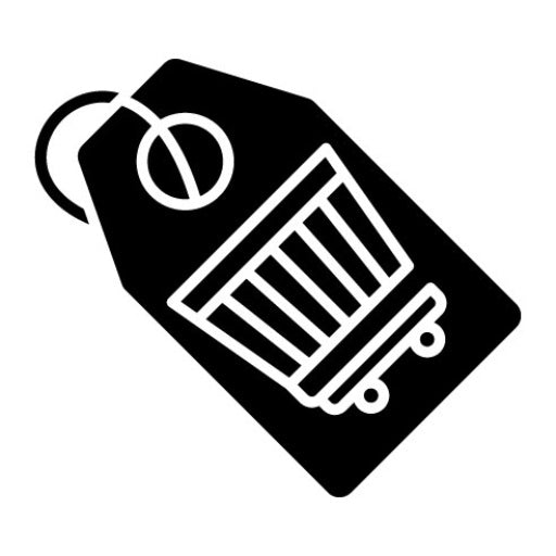 Cart Tag Glyph Icon