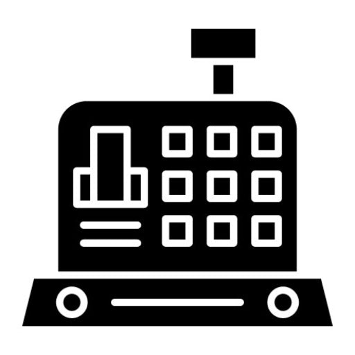 Cashier Machine Glyph Icon | Shopping and Ecommerce