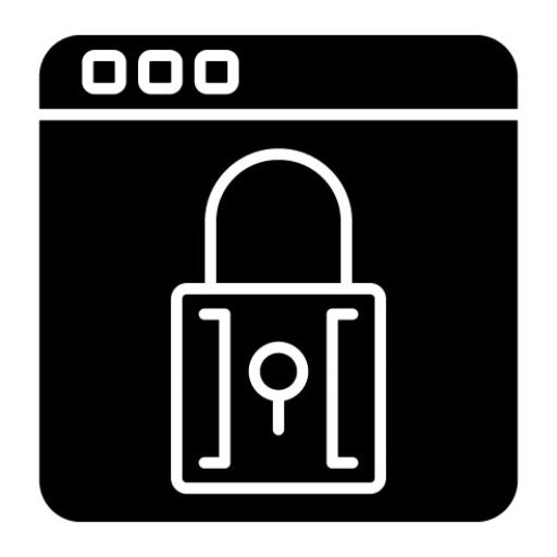 Website Locked Glyph Icon
