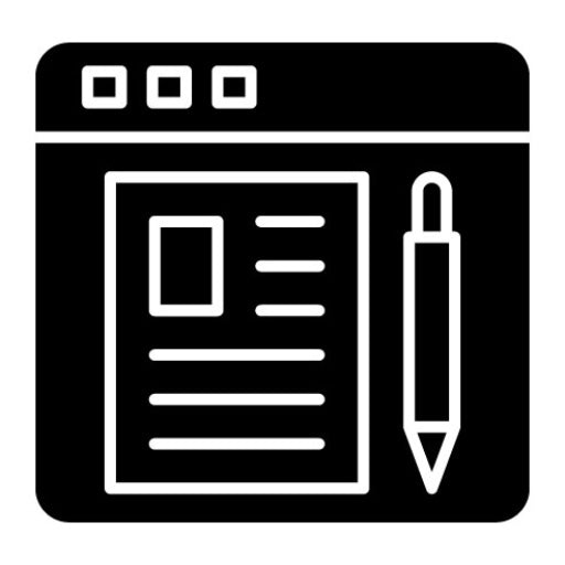 Website Blog Glyph Icon