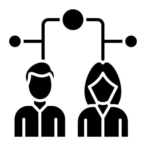 User Connection Glyph Icon | Project Management