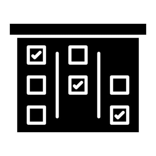 Agile Board Glyph Icon