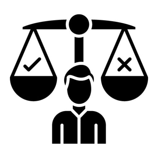 Balance Decision Glyph Icon