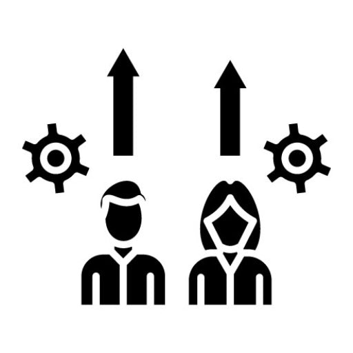 Competitive Worker Glyph Icon