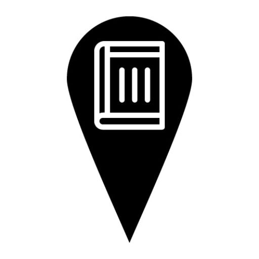 Library Location Glyph Icon | Online Education