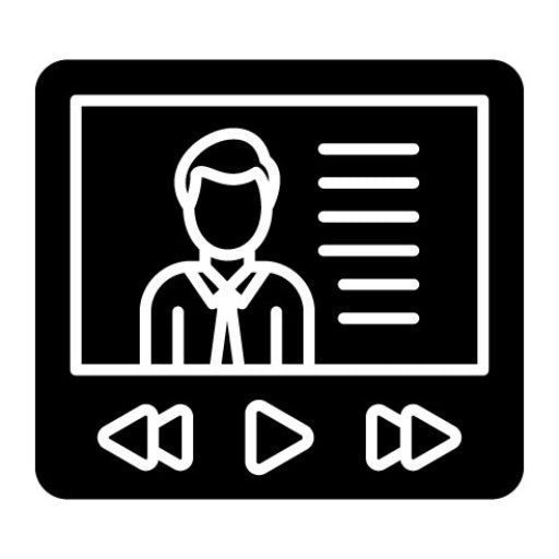 Video Lecture Glyph Icon