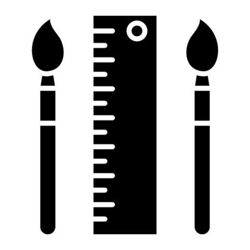 Design Tools Glyph Icon | Online Education