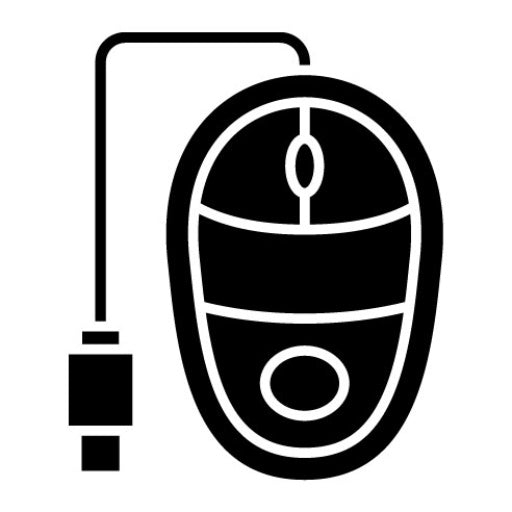 Computer Mouse Glyph Icon | Online Education