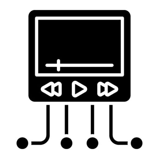Video Network Glyph Icon