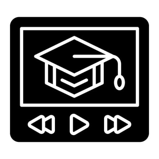 Video Tutorial Glyph Icon | Online Education
