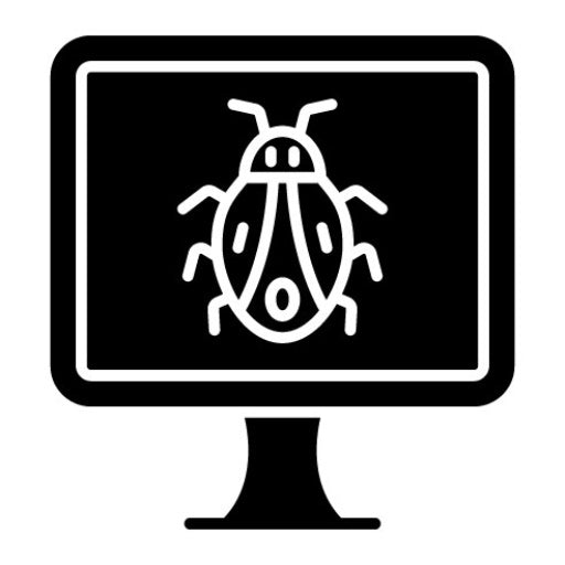Computer Bug Glyph Icon