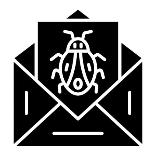 Virus Email Glyph Icon