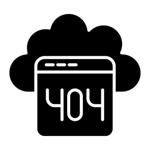 Cloud Error Glyph Icon