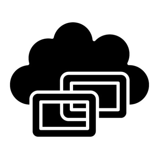 Cloud Link Glyph Icon