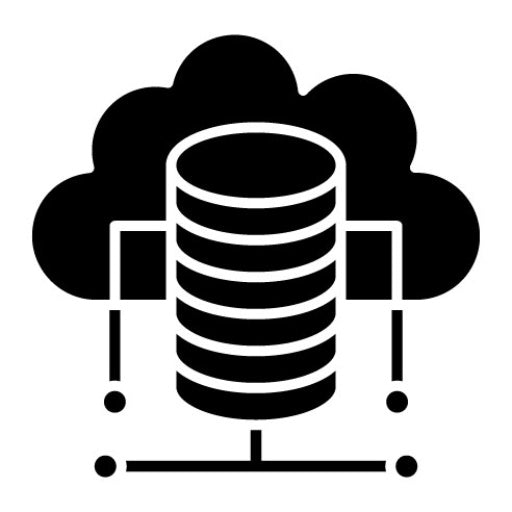 Cloud Database Glyph Icon | Cloud Computing