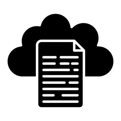 Cloud Document Glyph Icon