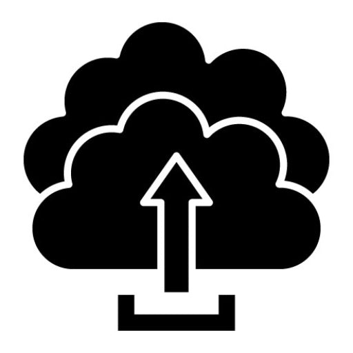 Cloud Upload Glyph Icon