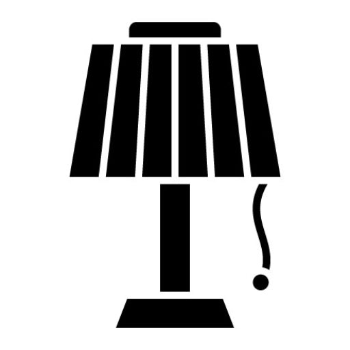 Desk Lamp Glyph Icon