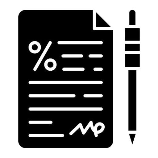 Tax Report Glyph Icon