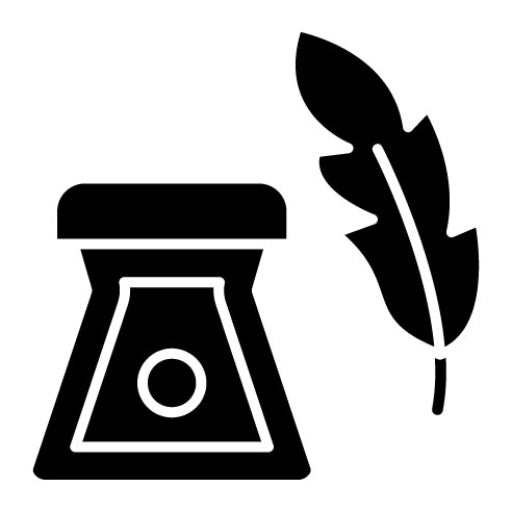 Feather Ink Glyph Icon