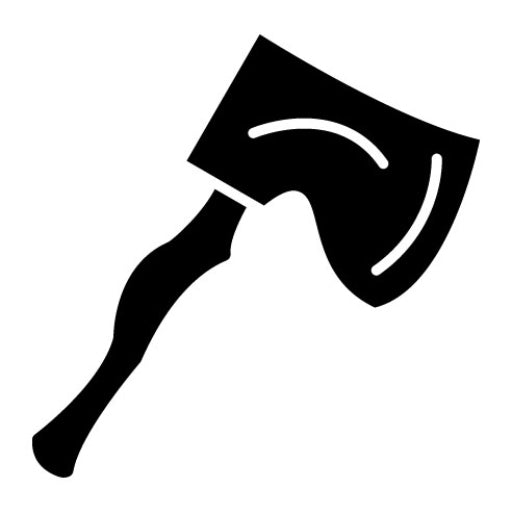 Wooden Hatchet Glyph Icon