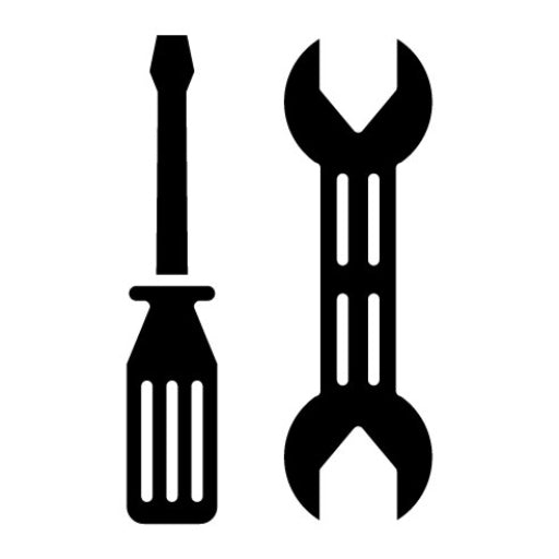 Screwdriver and Wrench Glyph Icon