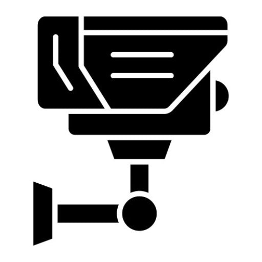 CCTV Camera Glyph Icon