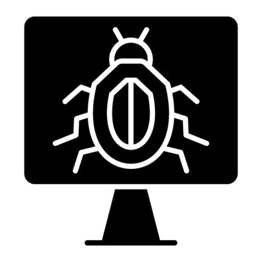 Computer Virus Glyph Icon