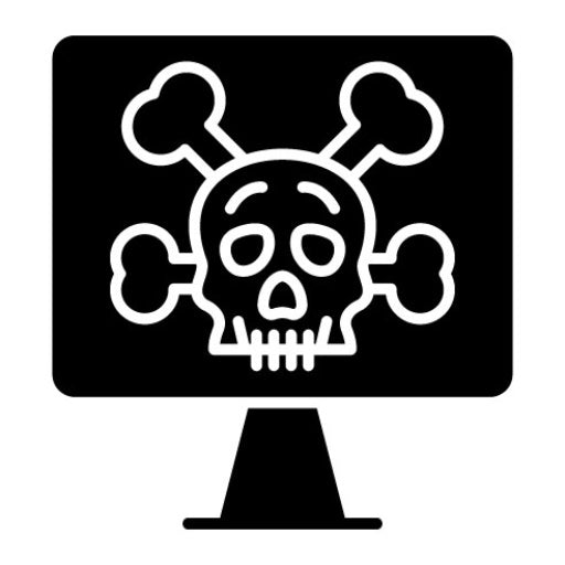 Computer Hacked Glyph Icon