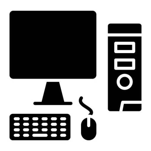 Computer Workstation Glyph Icon