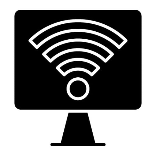 Computer Wifi Glyph Icon