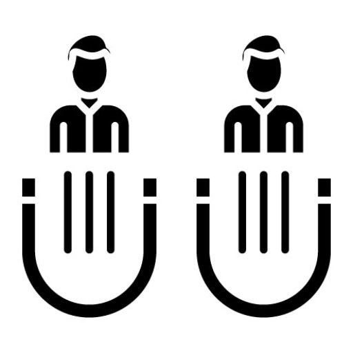 User Attraction Glyph Icon