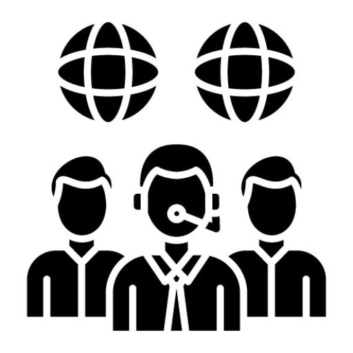 Global Team Glyph Icon