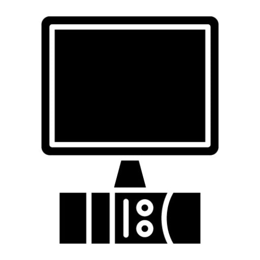Computer Glyph Icon | Business and Finance