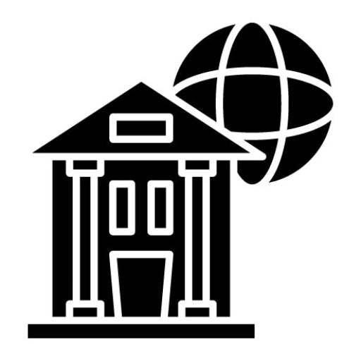 Global Bank Glyph Icon