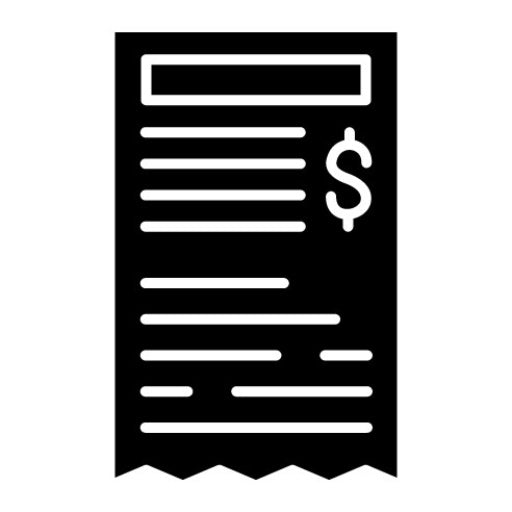 Receipt Glyph Icon | Business and Finance