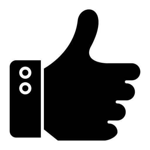 Thumbs Up Glyph Icon | Business and Finance