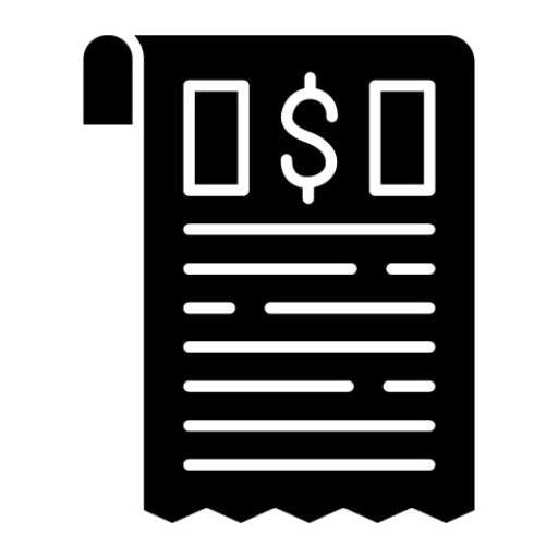 Receipt Glyph Icon | Shopping Friday