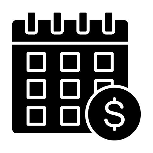 Payment Deadline Glyph Icon