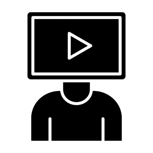 User Live Streaming Glyph Icon