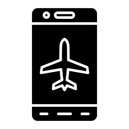 Mobile Airplane Mode Glyph Icon
