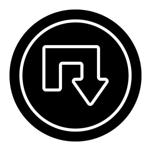 U Turn Glyph Icon