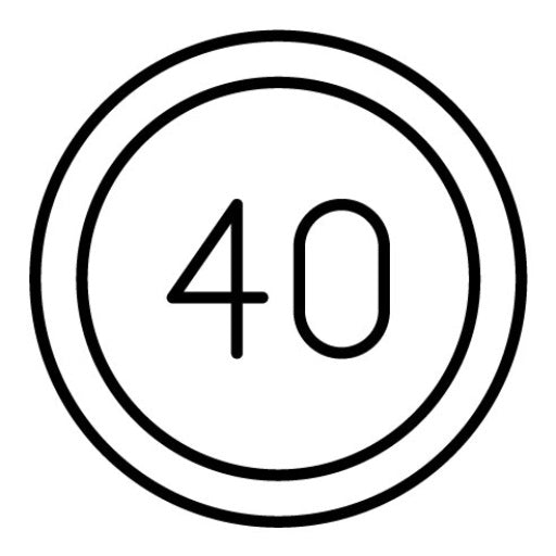 40 Speed Limit Icon