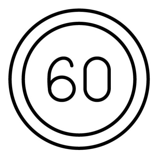 60 Speed Limit Icon