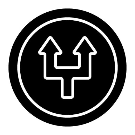 Split Road Glyph Icon