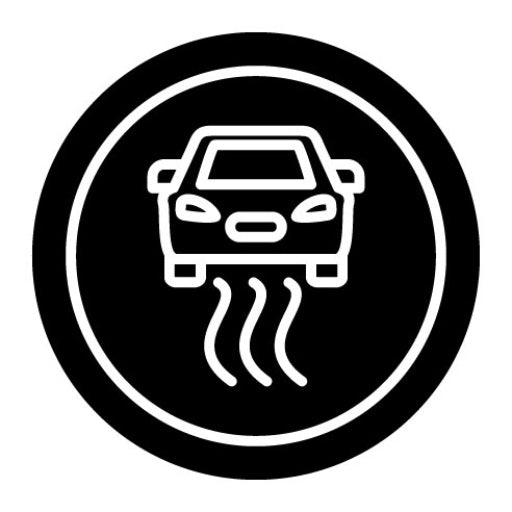 Slippery Road Glyph Icon