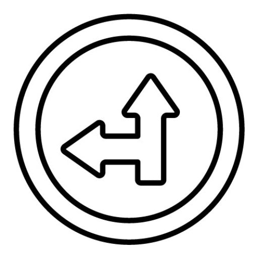 Side Road Left Icon