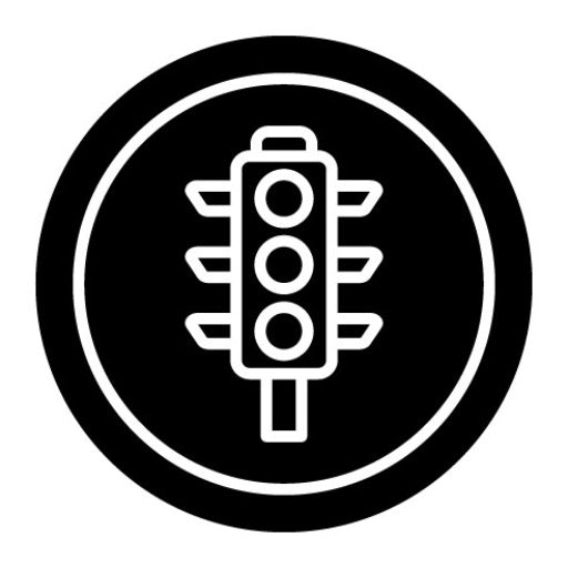 Traffic Lights Glyph Icon | Road Signs