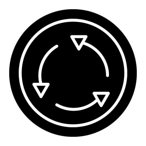 Roundabout Glyph Icon | Road Signs