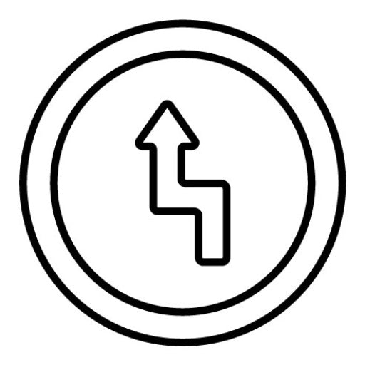 Zig Zag Road Icon